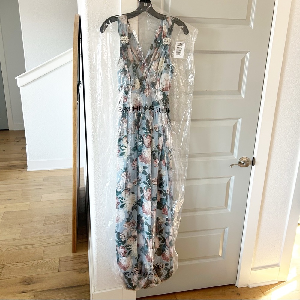 NWT Sachin + Babi Kenzia Floral Print Gown Maxi Dress - Picture 5 of 8